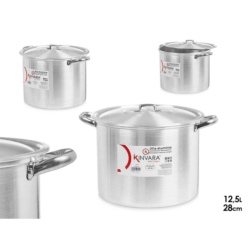 ALUMINIUM COOKING POT 28 CM 12,5 L