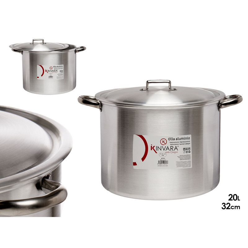 ALUMINIUM COOKING POT 32 CM 20 L