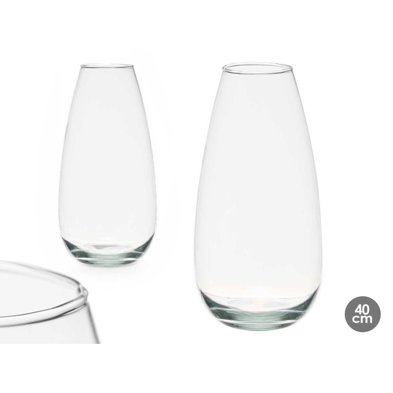 JARRON CRISTAL BASE ABOMBADA 40CM