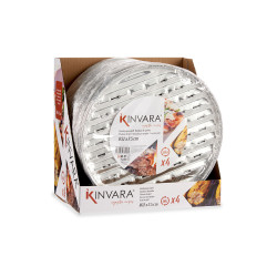 SET 4 PLATEAUX GRILL/PIZZA ALUMINIUM ROND