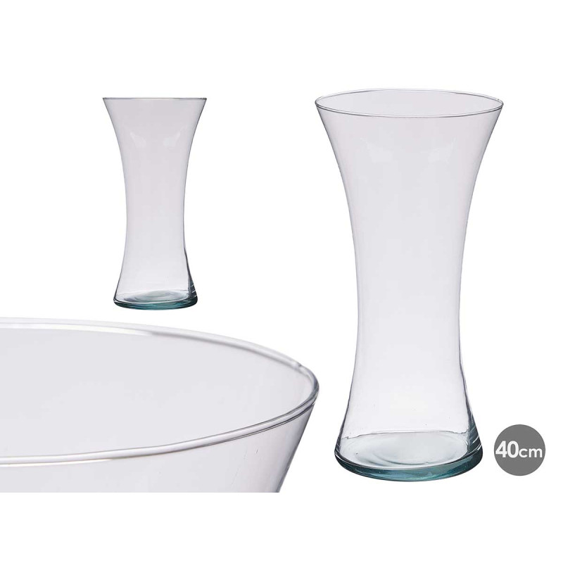 CRYSTAL VASE WIDE MOUTH 40CM