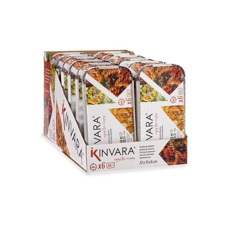 SET 6 PLATEAUX PROFONDS ALUM AVEC COUVERCLE MOY