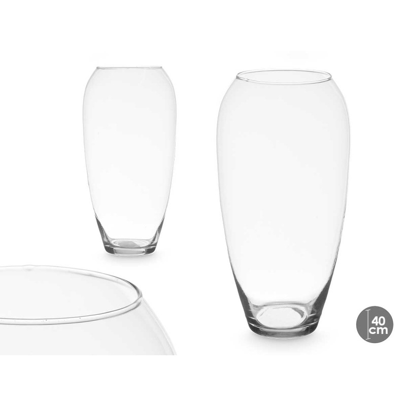 JARRON CRISTAL ABOMBADO 36CM