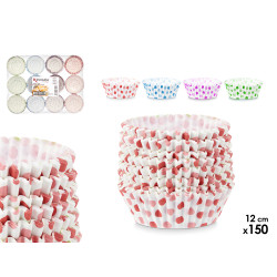 SET 150 MOLDES PAPEL PUNTOS 12CM SURT 4