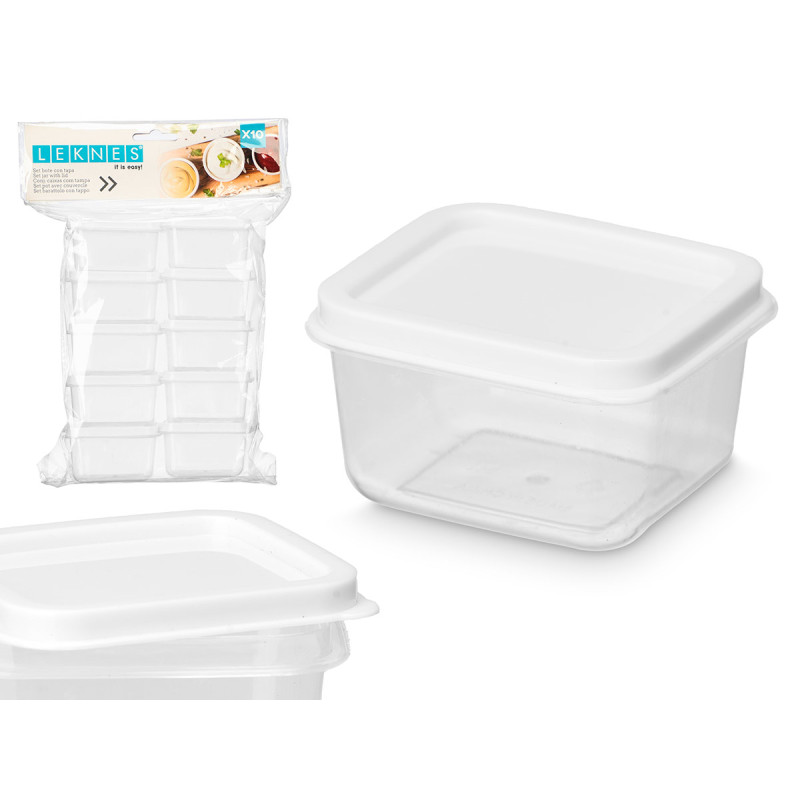 SET 10 SQUARE JAR LID 100ML
