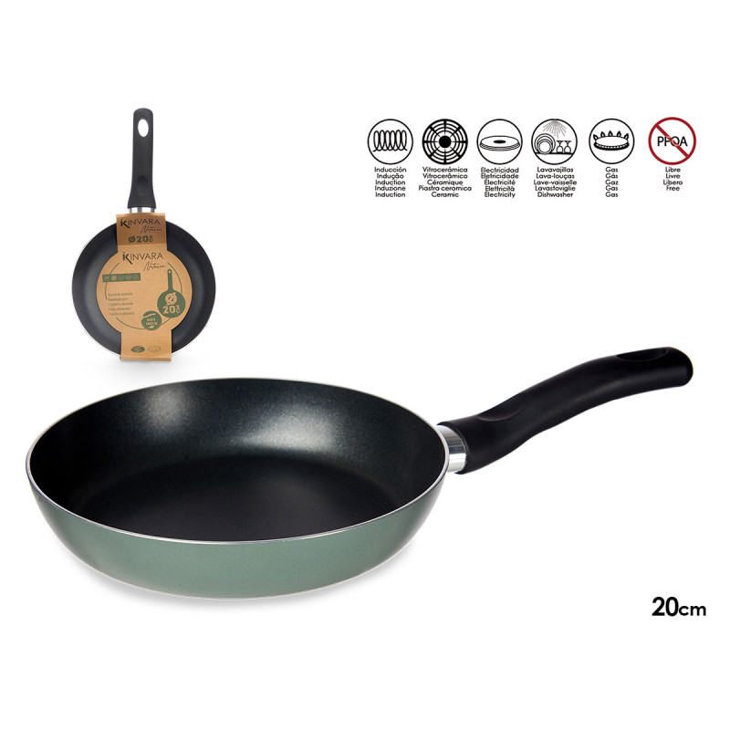 ALUMINIUM FRYING PAN 20CM GREEN 