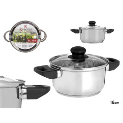 INDUCTION SAUCEPAN 18 CM GLASS LID