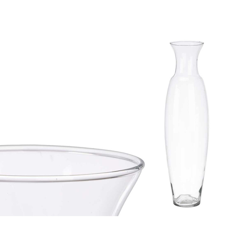 VASO VETRO COLLO LARGO 70CM