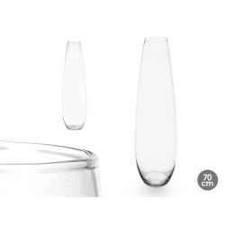 VASO VETRO BASE BOMBATA 70CM