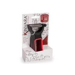 SET 3 EPLUCHEURS PLASTIQUE NOIR ROUGE