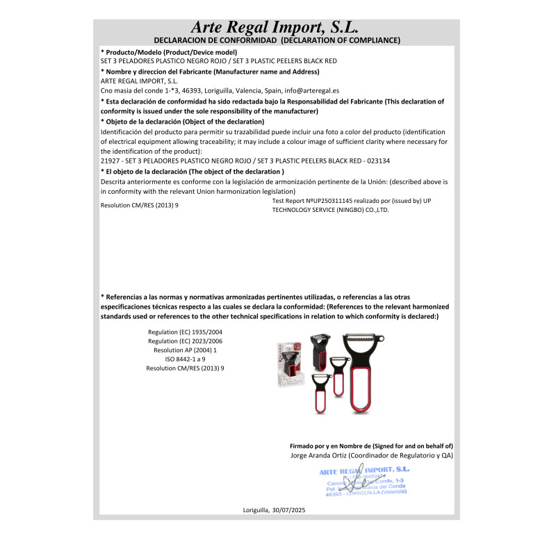 SET 3 EPLUCHEURS PLASTIQUE NOIR ROUGE