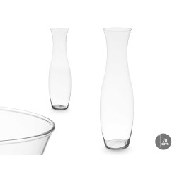 VASO VETRO COLLO STRETTO 70CM