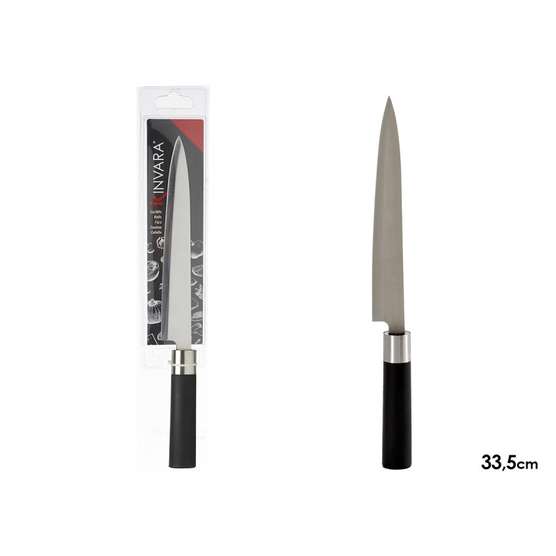 COUTEAU MOYEN ACIER MANCHE NOIR