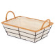 CESTA ASAS METAL RECTANGULAR