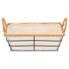 CESTA ASAS METAL RECTANGULAR
