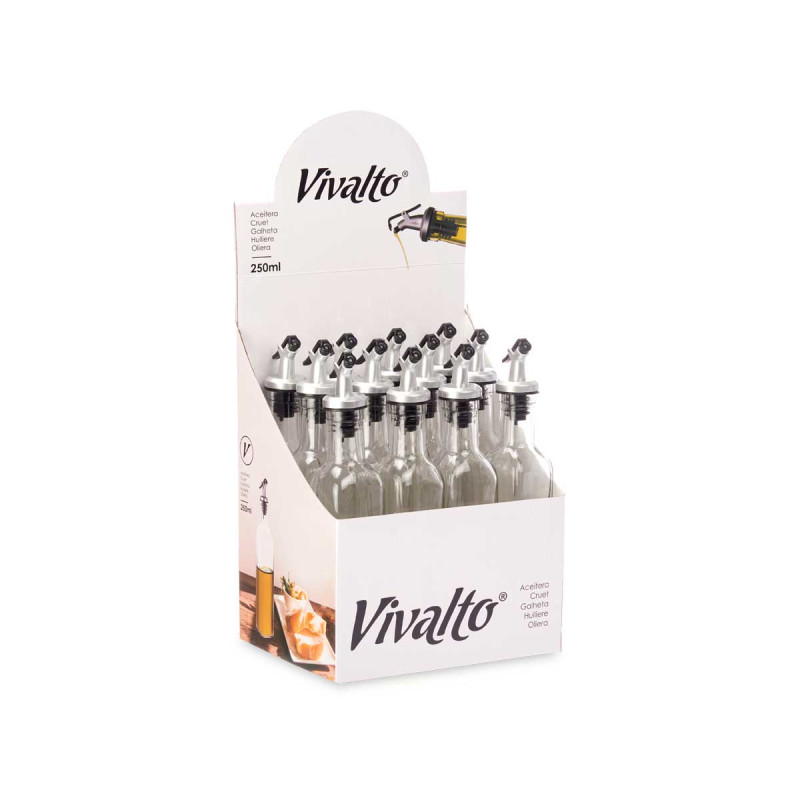 OLIERA IN VETRO CON TAPPO DOSATORE 250 ML