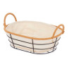 BASKET WITH METAL HANDLES OVAL