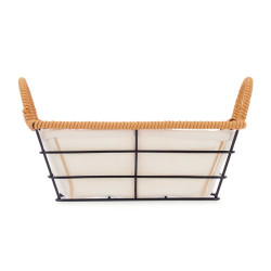 BASKET WITH METAL HANDLES SQUARED