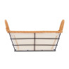 BASKET WITH METAL HANDLES SQUARED