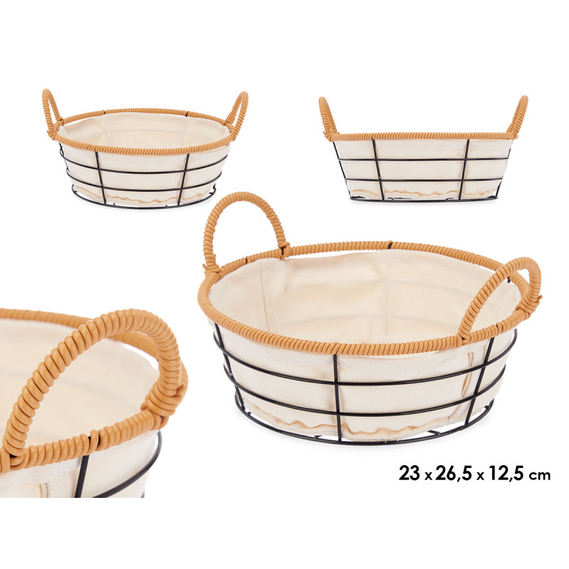 PANIER POIGNÉES METAL RONDE