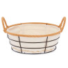 BASKET WITH METAL HANDLES ROUND