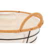 BASKET WITH METAL HANDLES ROUND