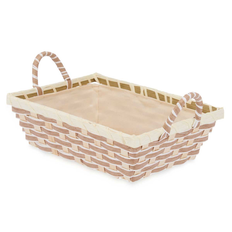 PANIER POIGNÉES TRESSÉ RECTANGULAIRE
