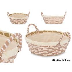BASKET BRAIDED HANDLES ROUND