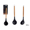 32,5CM NYLON HANDLE BEECH WOOD SPOON 