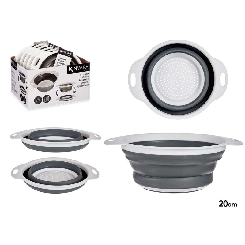 ROUND STRAINER WHITE AND GREY 20CM