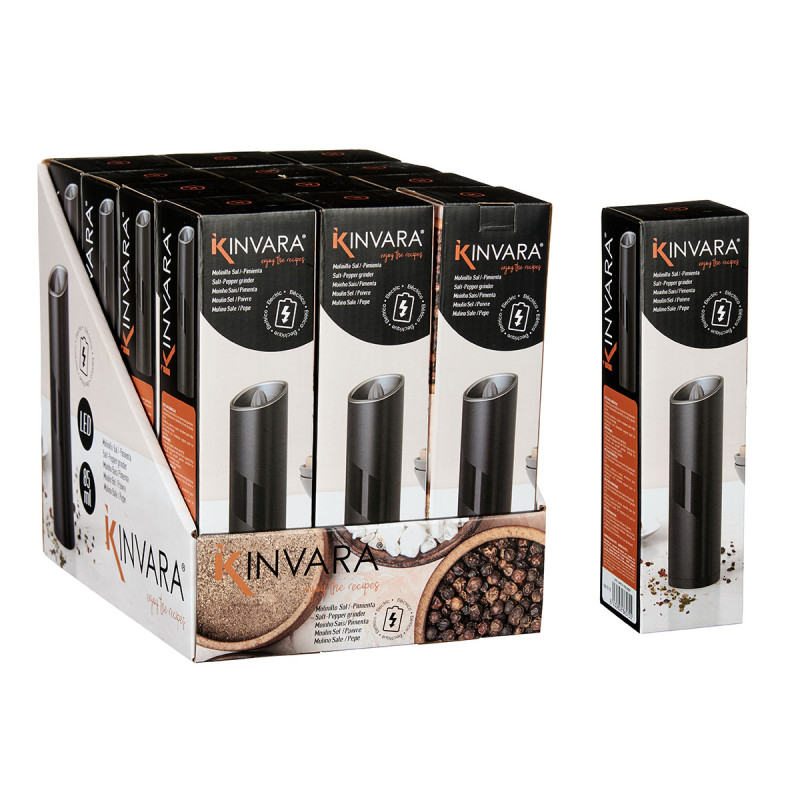 ELECTRIC SALT PEPPER SHAKER W LED LIGHT GRINDER 