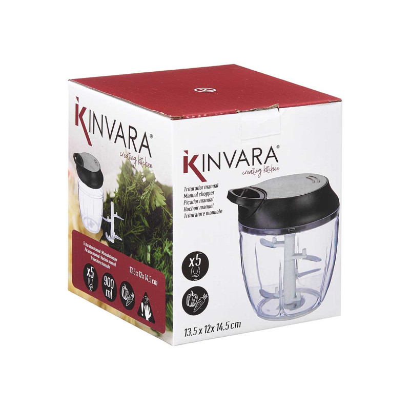 HACHOIR MANUEL COUVERCLE EN ACIER 5 LAMES