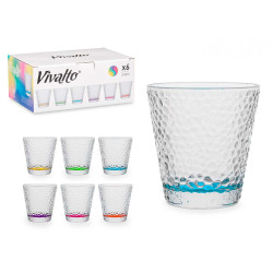 BICCHIERE VETRO LACRIMA TRASP COLOR 310 ML
