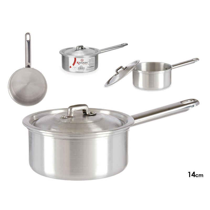 CASSEROLE ALUMINIUM AVEC COUVERCLE 14CM