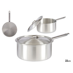 22CM ALUMINIUM SAUCEPAN WITH LID