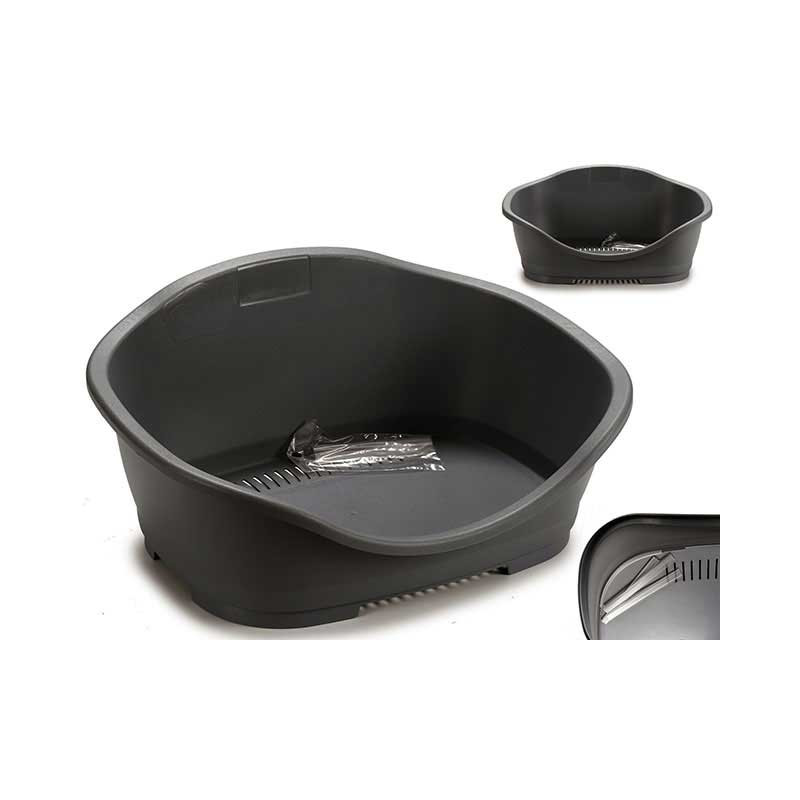 CAMA PLASTICO CINZA P ANIMAIS PEQ