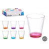 BICCHIERE VETRO RIGHE TRASP COLOR 375 ML