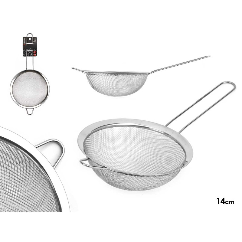 PASSOIRE EN ACIER AVEC SUPPORT 14CM