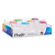 BICCHIERE VETRO RIGHE TRASP COLOR 375 ML