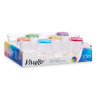 BICCHIERE VETRO RIGHE TRASP COLOR 375 ML