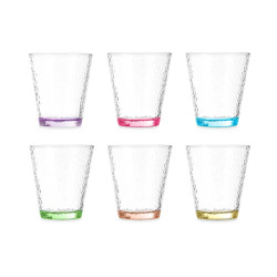 BICCHIERE VETRO LACRIMA TRASP COLOR 375 ML