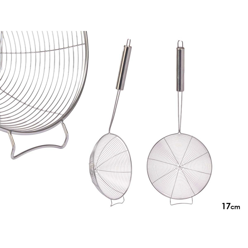 PELLE D'ÉGOUTTAGE EN ACIER DE 17 CM SUPPORT