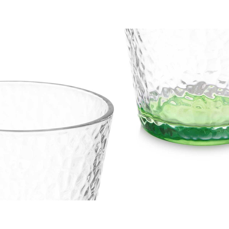 BICCHIERE VETRO LACRIMA TRASP COLOR 375 ML