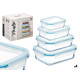 SET 4 CONTENITORI RETTANGOLARI BOROSILICATO