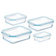 SET 4 BOÎTES BOROSILICATE RECTANGULAIRES