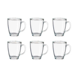 TAZA VIDRIO DESAYUNO 370 ML CON ASA