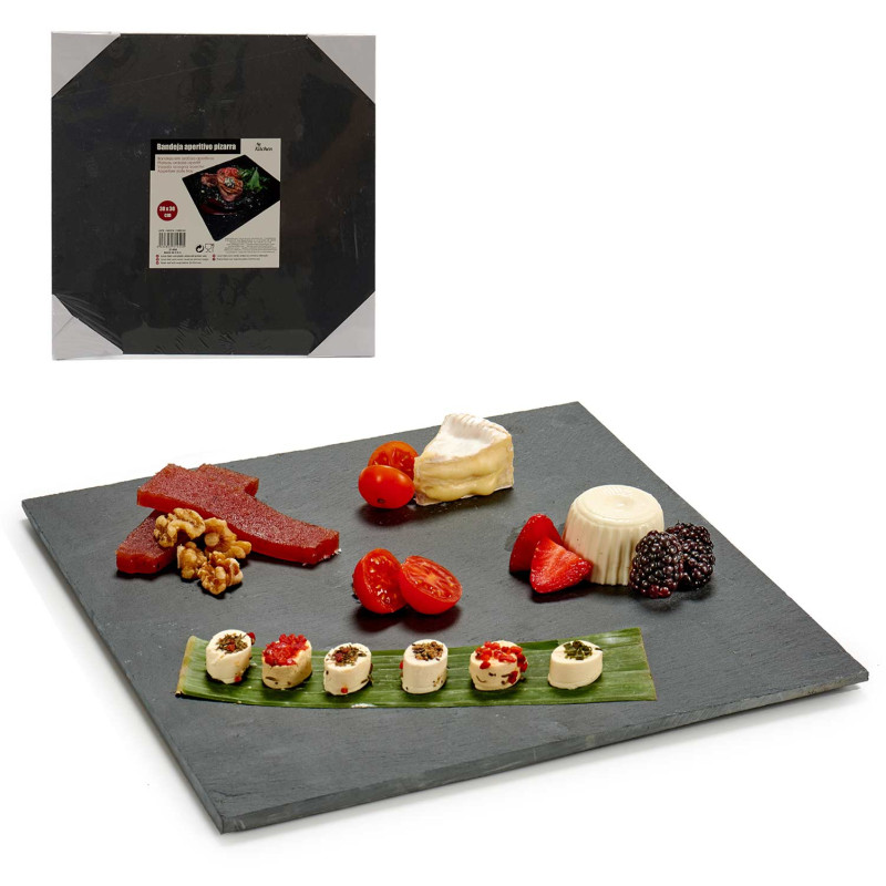 SLATE SNACK TRAY SQUARE 30X30CM