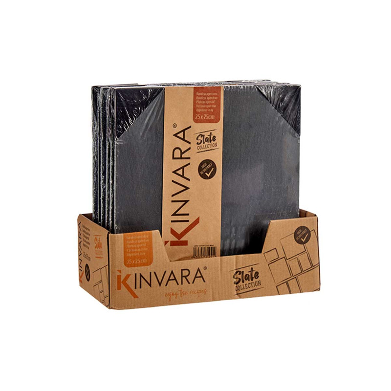 SLATE SNACK TRAY SQUARE 25X25CM