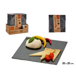SLATE SNACK TRAY SQUARE 20X20CM
