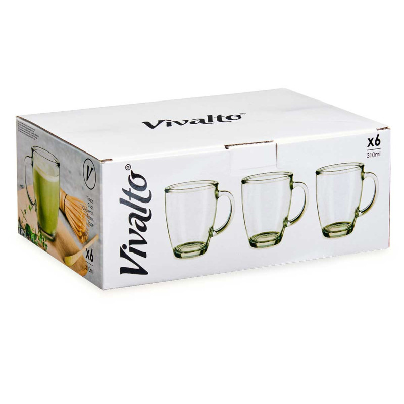 GLASS MUG BREAKFAST 370ML WITH HANDLE